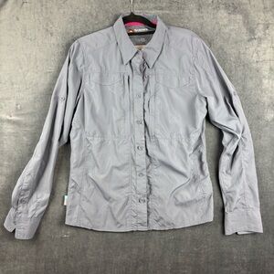 Simms Women’s Guide Series Fishing Outdoor ventilated Shirt in Gray Sz Small
